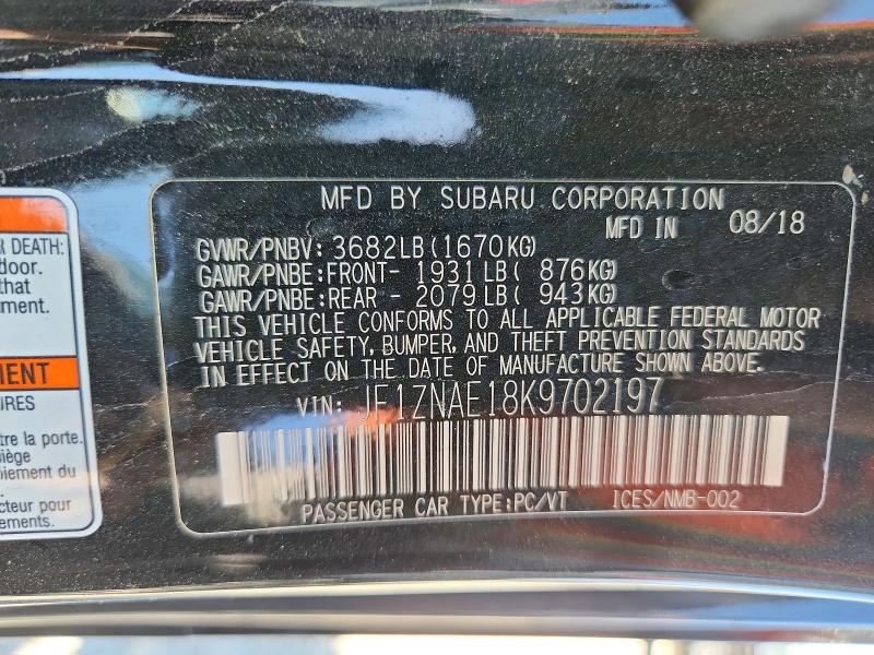 66609206 :رقم المزاد ، JF1ZNAE18K9702197 vin ، 2019 Toyota 86 مزاد بيع