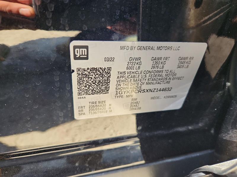 Продаж на аукціоні авто 2022 Cadillac Xt6, vin: 1GYKPCRSXNZ144632, номер лоту: 65592926