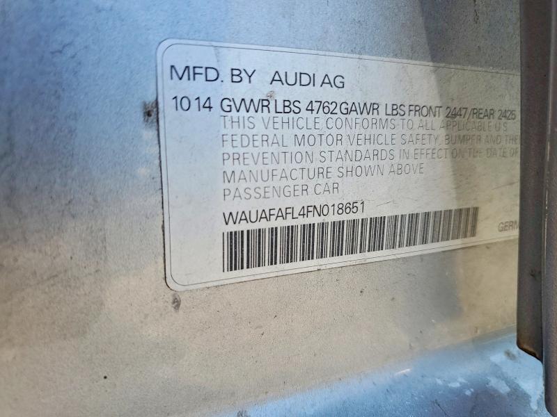 Aukcja sprzedaży 2015 Audi A4, vin: WAUAFAFL4FN018651, numer aukcji: 64197216
