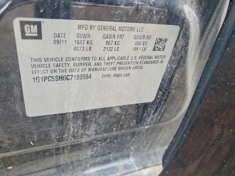 Продажа на аукционе авто 2012 Chevrolet Cruze, vin: 1G1PC5SH6C7180594, номер лота: 65196916