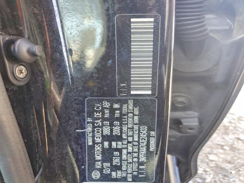 66574686 :رقم المزاد ، 3KPFK4A74JE245433 vin ، 2018 Kia Forte مزاد بيع