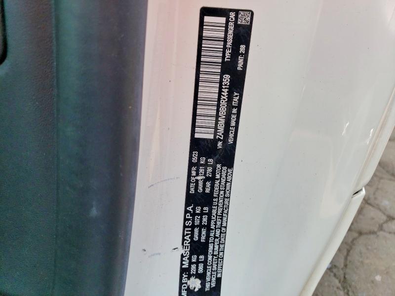 Aukcja sprzedaży 2024 Maserati Granturismo, vin: ZAMBMVBB0RX441359, numer aukcji: 64605646