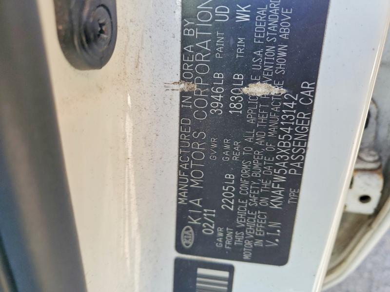 66164926 :رقم المزاد ، KNAFW5A3XB5413142 vin ، 2011 Kia Forte5 مزاد بيع