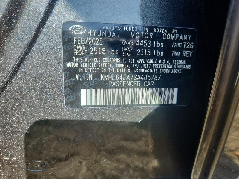 2025 Hyundai Sonata მანქანა იყიდება აუქციონზე, vin: KMHL64JA7SA485787, აუქციონის ნომერი: 64229436