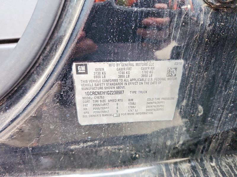 2016 Chevrolet Silverado მანქანა იყიდება აუქციონზე, vin: 1GCRCNEH1GZ238987, აუქციონის ნომერი: 65109366