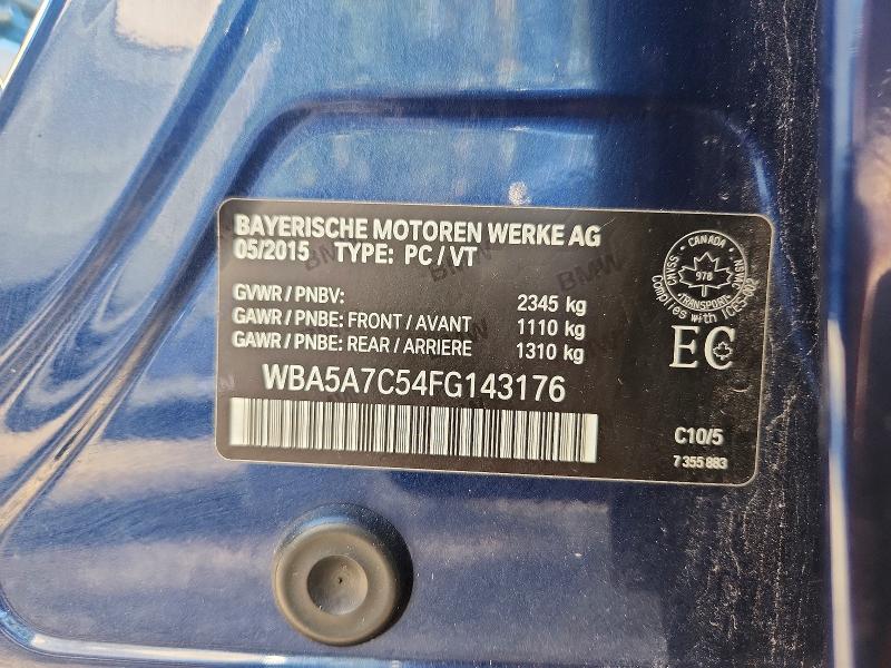 2015 Bmw 528 მანქანა იყიდება აუქციონზე, vin: WBA5A7C54FG143176, აუქციონის ნომერი: 66065466