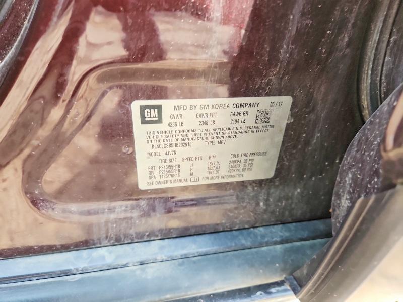 Aukcja sprzedaży 2017 Buick Encore, vin: KL4CJCSB5HB202918, numer aukcji: 66612876