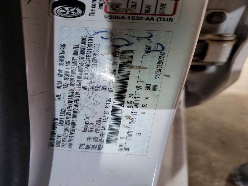 Продажа на аукционе авто 2011 Ford Fiesta, vin: 3FADP4CJ7BM100191, номер лота: 64381296