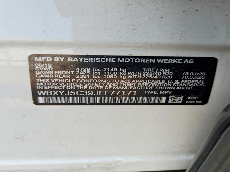 64598346 :رقم المزاد ، WBXYJ5C39JEF77171 vin ، 2018 Bmw X2 مزاد بيع
