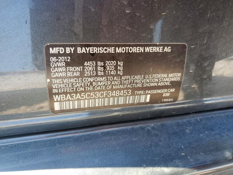 Продаж на аукціоні авто 2012 Bmw 328, vin: WBA3A5C53CF348453, номер лоту: 63679746