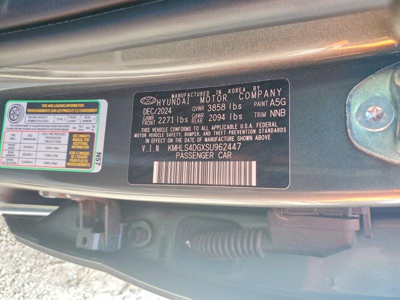2025 Hyundai Elantra მანქანა იყიდება აუქციონზე, vin: KMHLS4DGXSU962447, აუქციონის ნომერი: 66898356