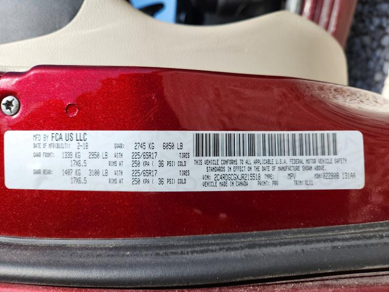 Продаж на аукціоні авто 2018 Dodge Grand Caravan, vin: 2C4RDGCGXJR215518, номер лоту: 65842406