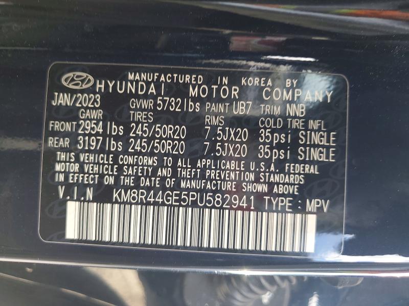 66742186 :رقم المزاد ، KM8R44GE5PU582941 vin ، 2023 Hyundai Palisade مزاد بيع