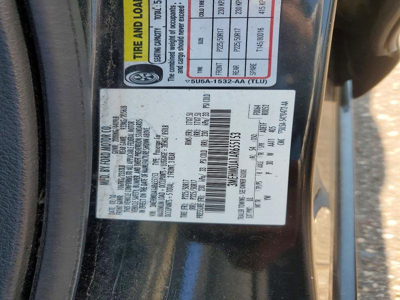 Aukcja sprzedaży 2010 Mercury Milan, vin: 3MEHM0JA1AR655153, numer aukcji: 64085966