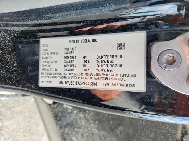 Продаж на аукціоні авто 2023 Tesla Model 3, vin: 5YJ3E1EA5PF449854, номер лоту: 65523996