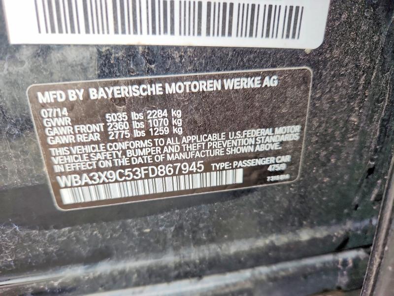 Aukcja sprzedaży 2015 Bmw 335, vin: WBA3X9C53FD867945, numer aukcji: 64787536