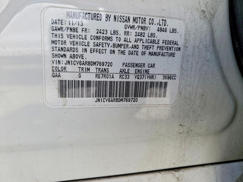 Aukcja sprzedaży 2013 Infiniti G37 Sedan, vin: JN1CV6AR8DM769720, numer aukcji: 65115446