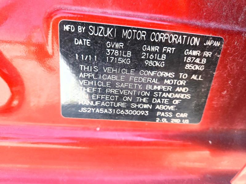 Продажа на аукционе авто 2012 Suzuki Sx4, vin: JS2YA5A31C6300093, номер лота: 65638296