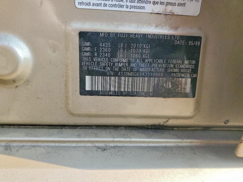64829746 :رقم المزاد ، 4S3BMBG69A3210888 vin ، 2010 Subaru Legacy مزاد بيع