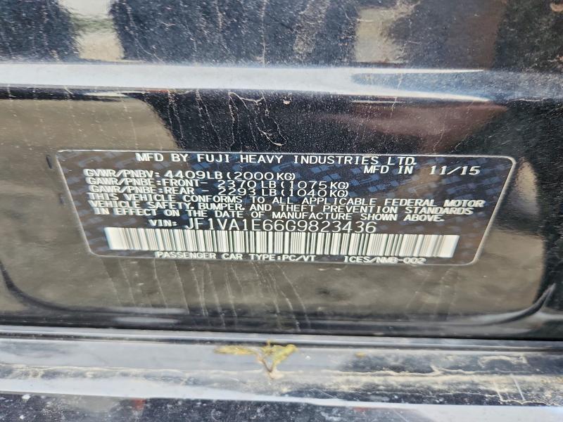 Продажа на аукционе авто 2016 Subaru Wrx, vin: JF1VA1E66G9823436, номер лота: 63810996