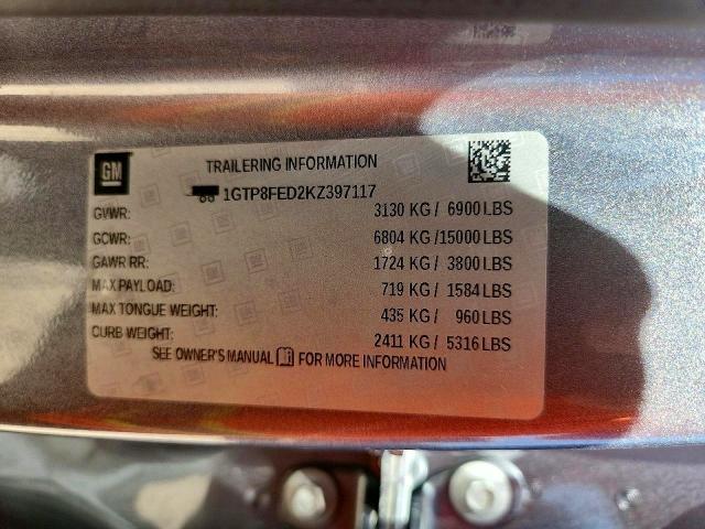 Продажа на аукционе авто 2019 Gmc Sierra, vin: 1GTP8FED2KZ397117, номер лота: 62628046