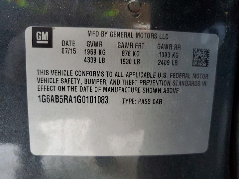 Продажа на аукционе авто 2016 Cadillac Ats, vin: 1G6AB5RA1G0101083, номер лота: 66319006