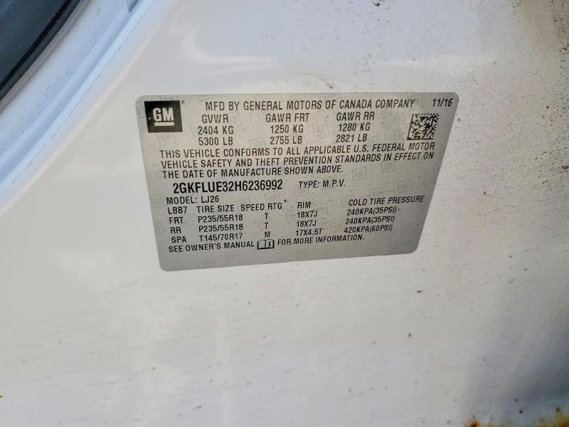Продаж на аукціоні авто 2017 Gmc Terrain, vin: 2GKFLUE32H6236992, номер лоту: 63740986