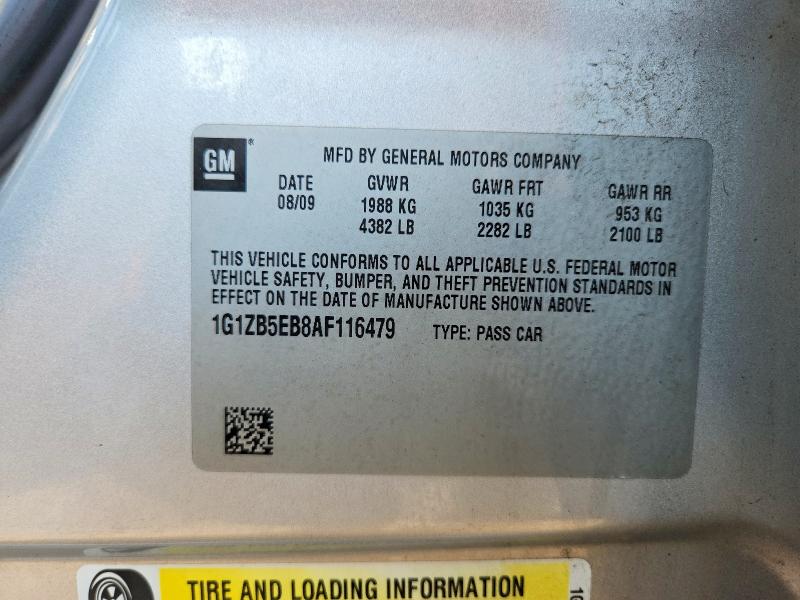 64836006 :رقم المزاد ، 1G1ZB5EB8AF116479 vin ، 2010 Chevrolet Malibu مزاد بيع