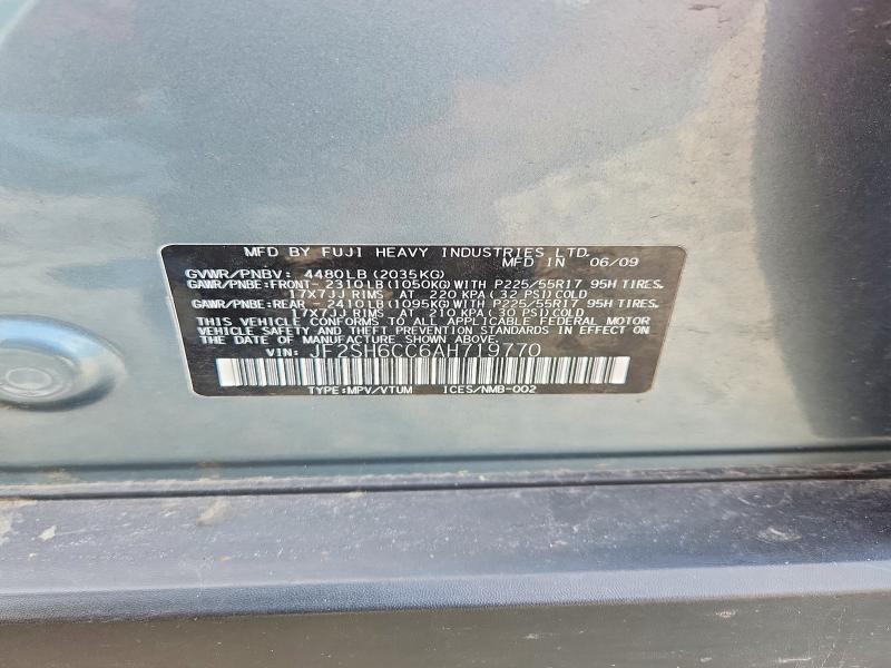 Продаж на аукціоні авто 2010 Subaru Forester, vin: JF2SH6CC6AH719770, номер лоту: 65576666