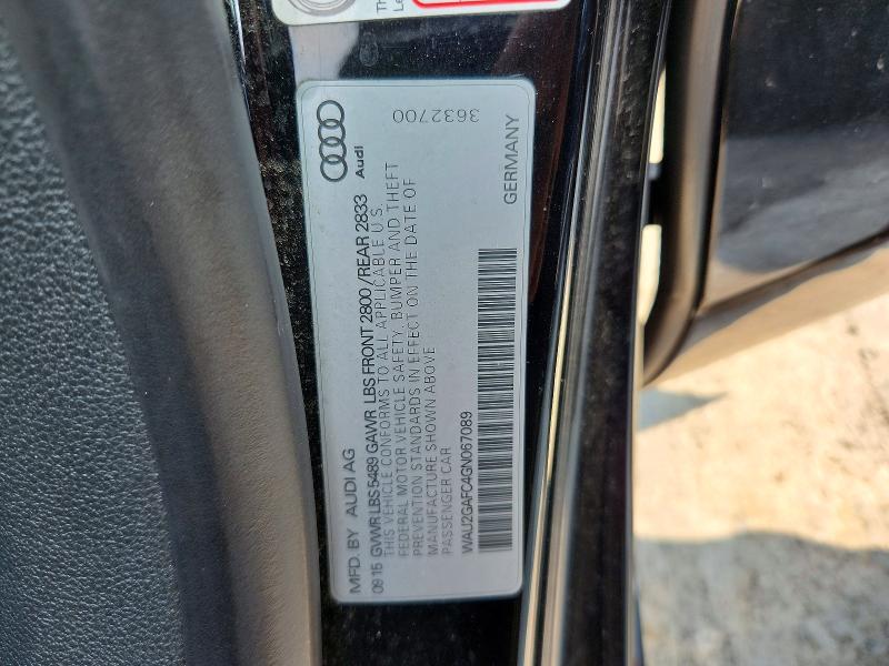 Aukcja sprzedaży 2016 Audi A7, vin: WAU2GAFC4GN067089, numer aukcji: 64894416