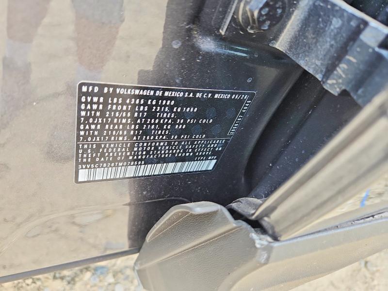 67019336 :رقم المزاد ، 3VV5C7B26TM078595 vin ، 2026 Volkswagen Taos مزاد بيع