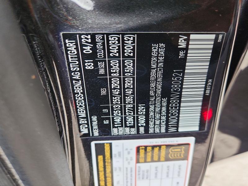 64763206 :رقم المزاد ، W1N0G8EB8NV380521 vin ، 2022 Mercedes-benz Glc مزاد بيع
