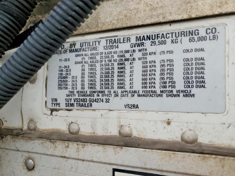 Aukcja sprzedaży 2016 Utility Trailer Vsra Reefe, vin: 1UYVS2483GU427432, numer aukcji: 62643826