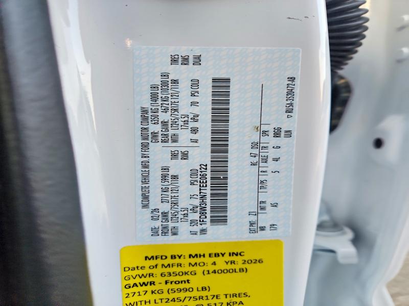 2026 Ford F350 მანქანა იყიდება აუქციონზე, vin: 1FD8W3HN7TEE06122, აუქციონის ნომერი: 63504036
