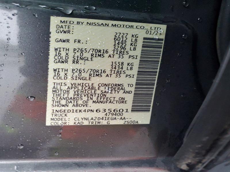 Продаж на аукціоні авто 2023 Nissan Frontier, vin: 1N6ED1EK4PN635601, номер лоту: 63697166