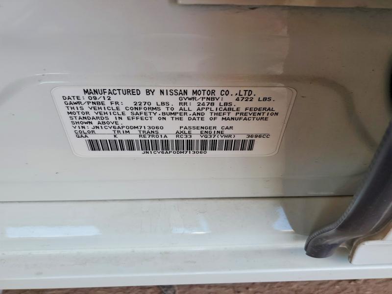 Продажа на аукционе авто 2013 Infiniti G37 Sedan, vin: JN1CV6AP0DM713060, номер лота: 66417056