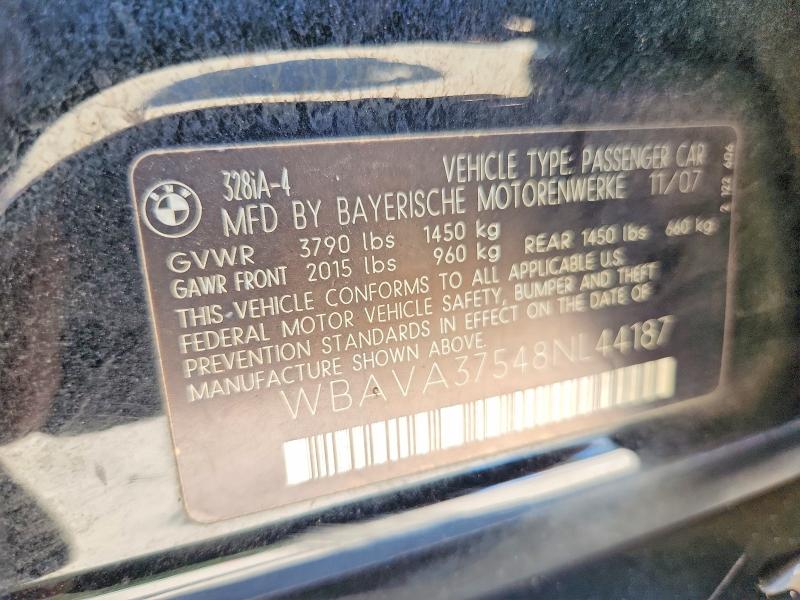 67431656 :رقم المزاد ، WBAVA37548NL44187 vin ، 2008 Bmw 328 مزاد بيع