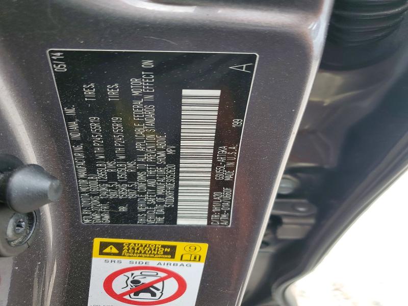 Aukcja sprzedaży 2014 Toyota Highlander, vin: 5TDDKRFH0ES052620, numer aukcji: 67075196