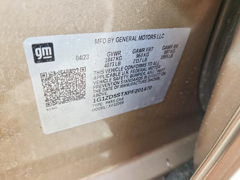 Продаж на аукціоні авто 2023 Chevrolet Malibu, vin: 1G1ZD5STXPF201470, номер лоту: 63707516