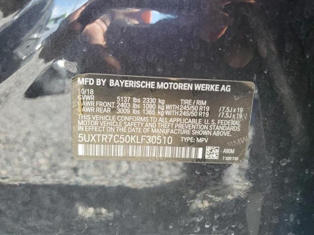 Aukcja sprzedaży 2019 Bmw X3, vin: 5UXTR7C50KLF30510, numer aukcji: 64803516