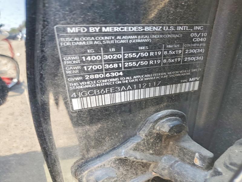 2010 Mercedes-benz R მანქანა იყიდება აუქციონზე, vin: 4JGCB6FE3AA112117, აუქციონის ნომერი: 63680776