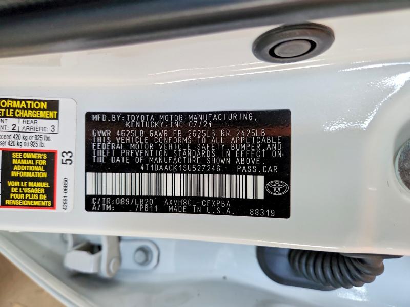 64061706 :رقم المزاد ، 4T1DAACK1SU527246 vin ، 2025 Toyota Camry مزاد بيع