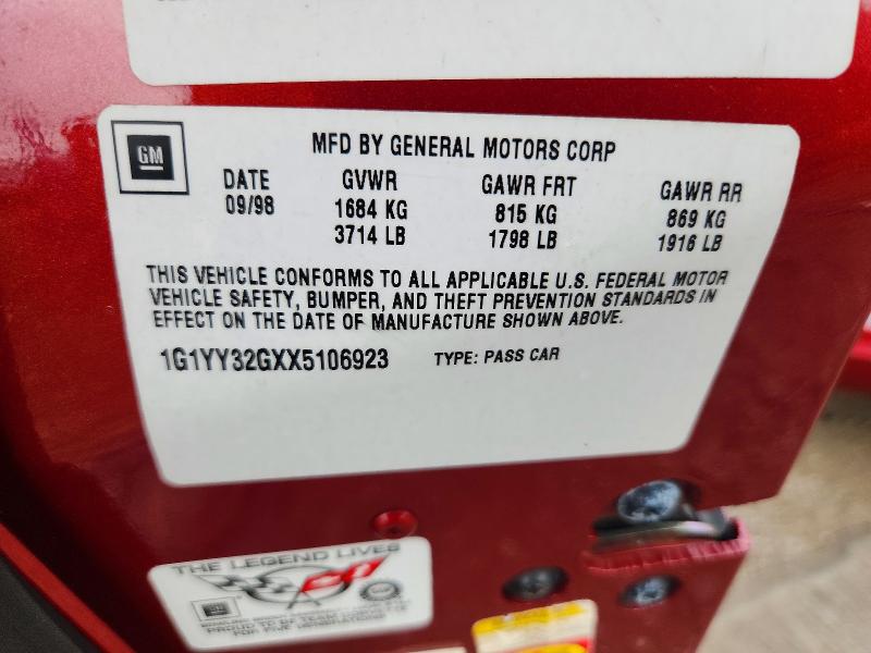 Продаж на аукціоні авто 1999 Chevrolet Corvette, vin: 1G1YY32GXX5106923, номер лоту: 63754236