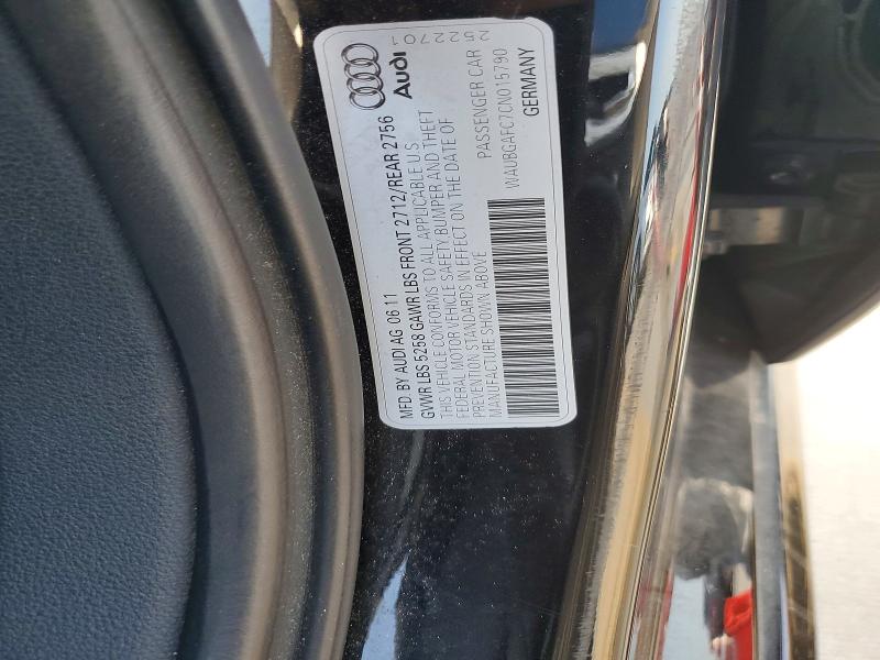 64360316 :رقم المزاد ، WAUBGAFC7CN015790 vin ، 2012 Audi A6 مزاد بيع