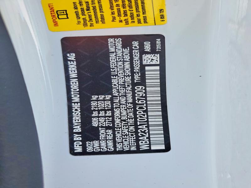 Продажа на аукционе авто 2023 Bmw 430i, vin: WBA23AT02PCL67909, номер лота: 66999276