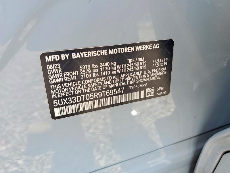 Aukcja sprzedaży 2024 Bmw X4, vin: 5UX33DT05R9T69547, numer aukcji: 64757176