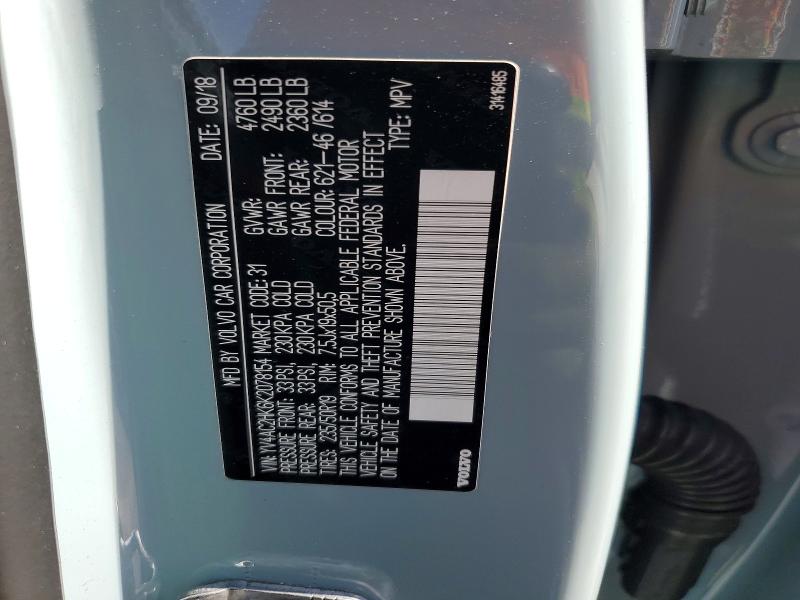2019 Volvo Xc40 მანქანა იყიდება აუქციონზე, vin: YV4AC2HK6K2078154, აუქციონის ნომერი: 65403596