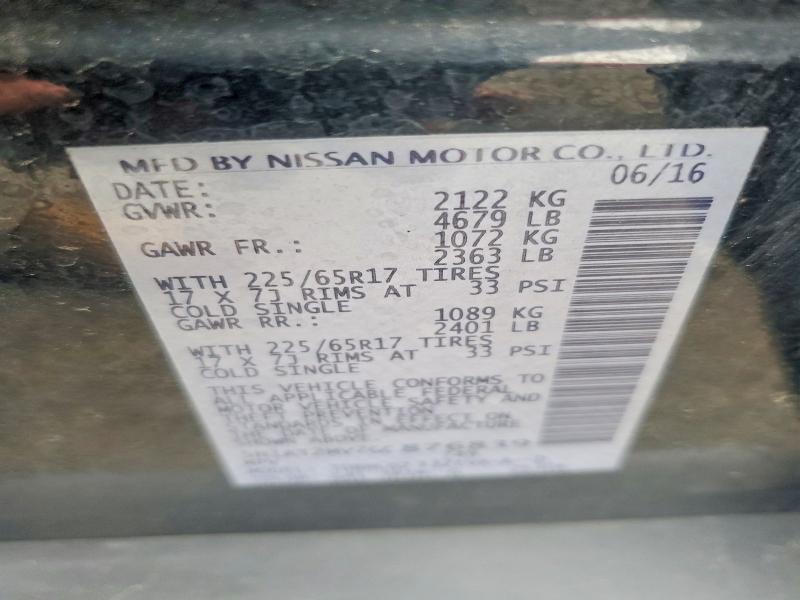 Продаж на аукціоні авто 2016 Nissan Rogue, vin: 5N1AT2MV7GC876839, номер лоту: 67562466