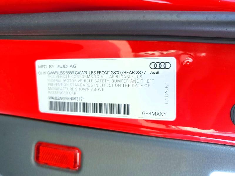 Aukcja sprzedaży 2019 Audi A6, vin: WAUL2AF25KN093171, numer aukcji: 64664706