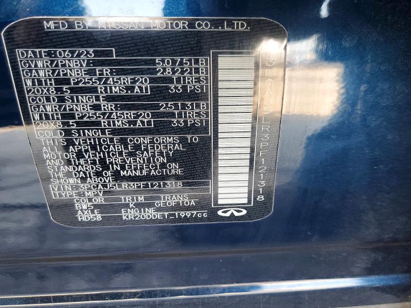Продаж на аукціоні авто 2023 Infiniti Qx55, vin: 3PCAJ5LR3PF121318, номер лоту: 64570546